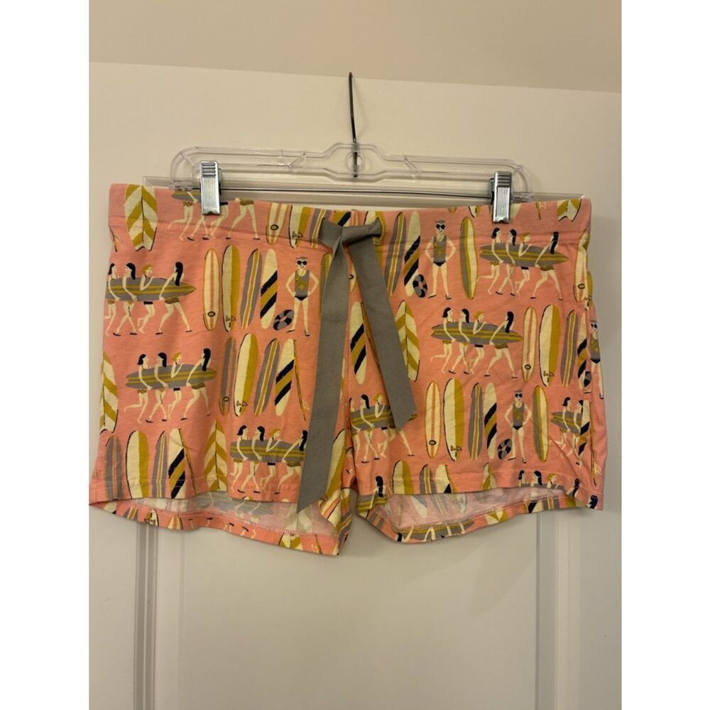 MUNKI MUNKI Pajama Shorts Novelty Print Surfing Ladies Women’s Size Medium